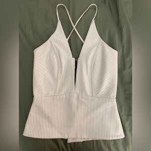 Mason Pinstripe V-Neck Tank Top (Size 2)